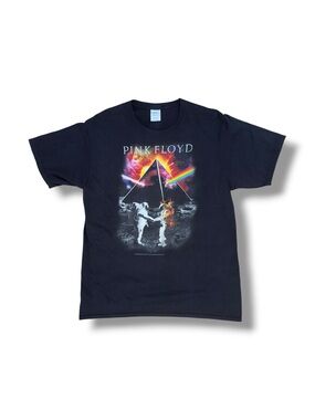 Pink Floyd Black Short Sleeve Tee with Prism Rainbow Graphic